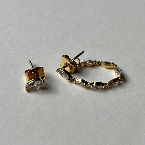 Crystal Marquise Stud Earrings Set | Anthropologie - Picture 2 of 2